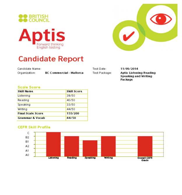 mẫu aptis report